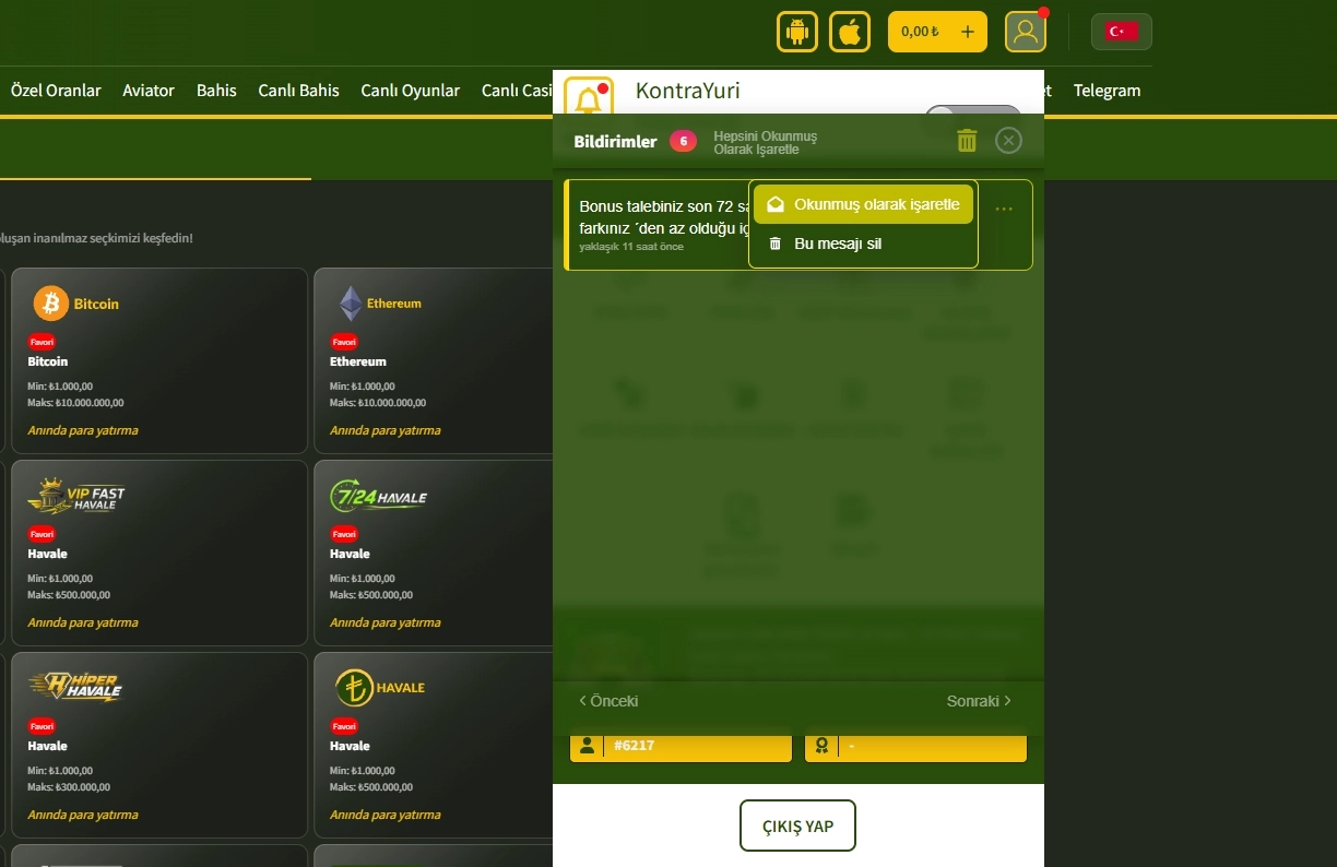 Live Chat-ის ვიჯეტი