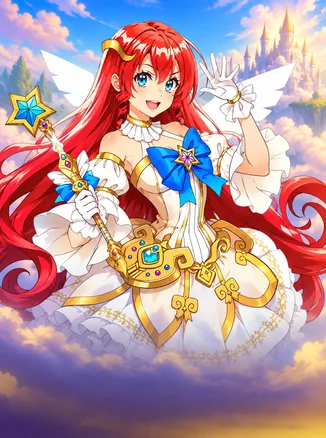 Starlight Princess — წითურთმიანი პრინცესა ფრთებითა და ვარსკვლავიანი კვერთხით